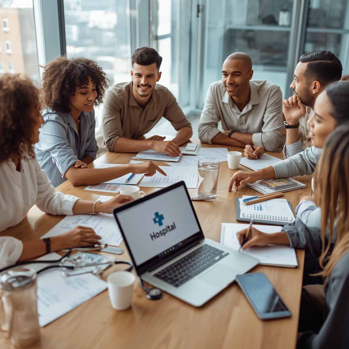 Hospital brand strategy planning session